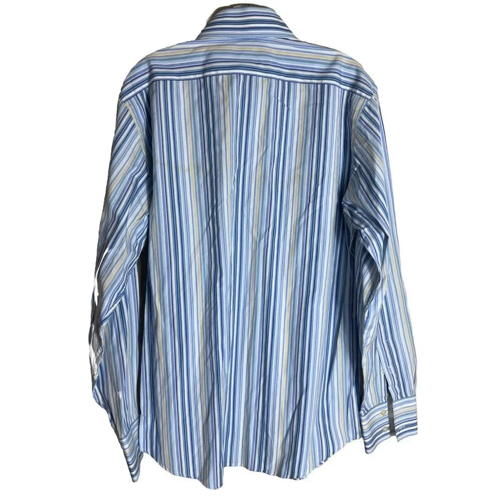 Banana Republic Men's Casual Dress Shirt‎ Large Long Sleeve Button Up Multicolor